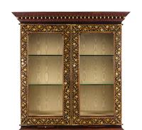 An Anglo-Indian Ivory-Inlaid Indian Rosewood Secretary Bookcase
