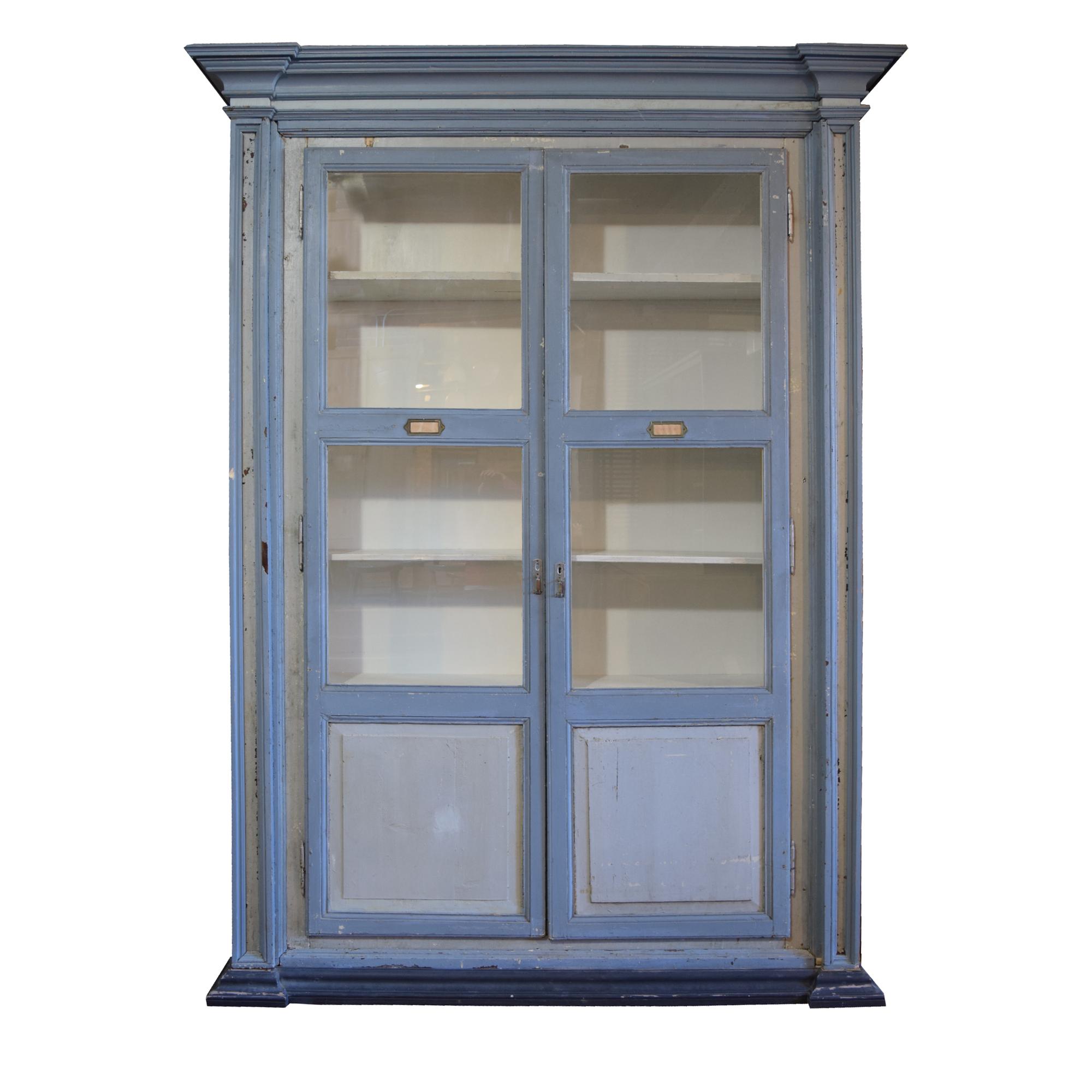 A Pair of Painted Two Door Cabinets 81" W x 17" D x 108" H — Italy, Circa 1900