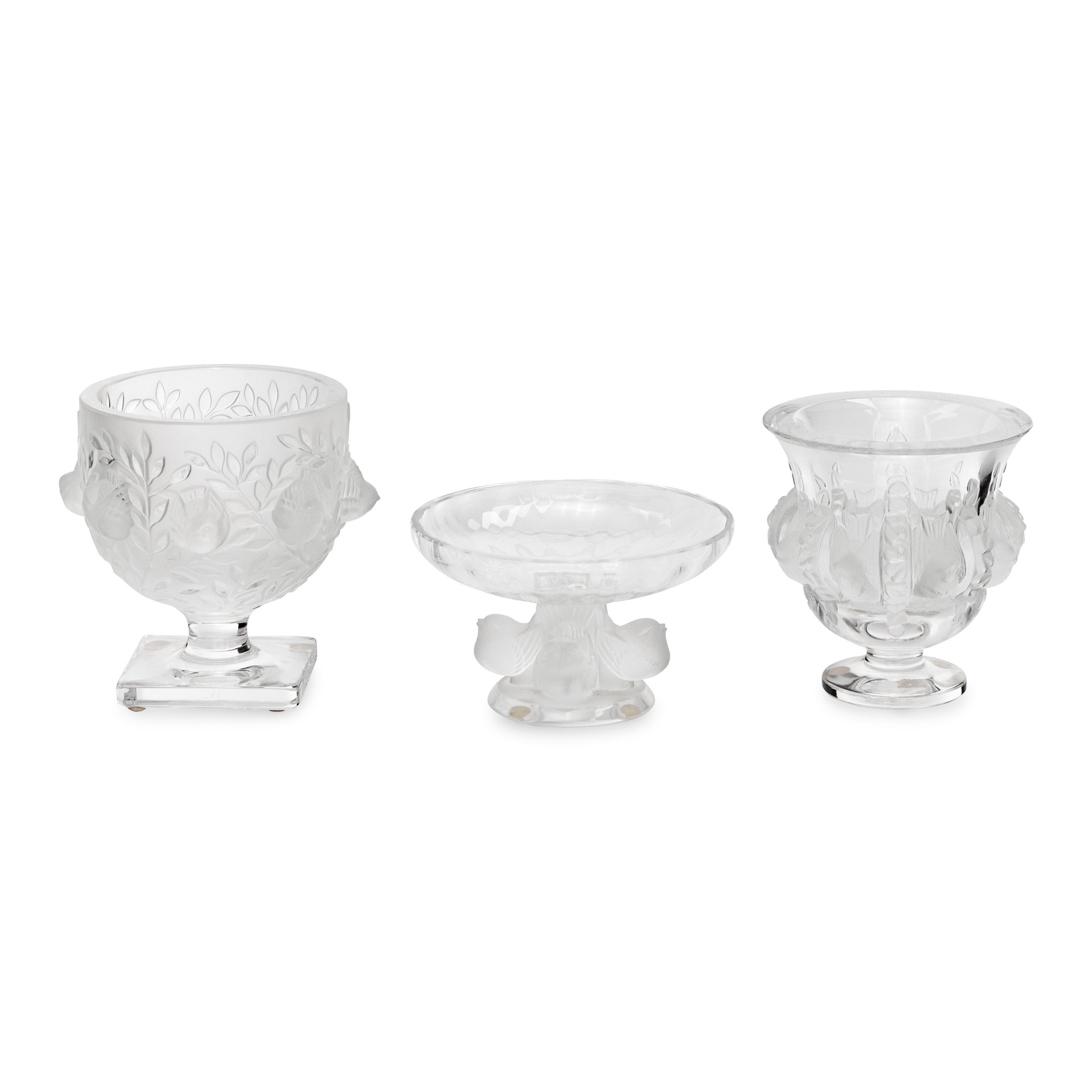 Three Lalique Table Articles