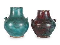 Two Jugtown Pottery Han Style Vases