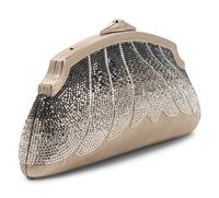 Judith Leiber Silver and Gray Rhinestone Minaudière