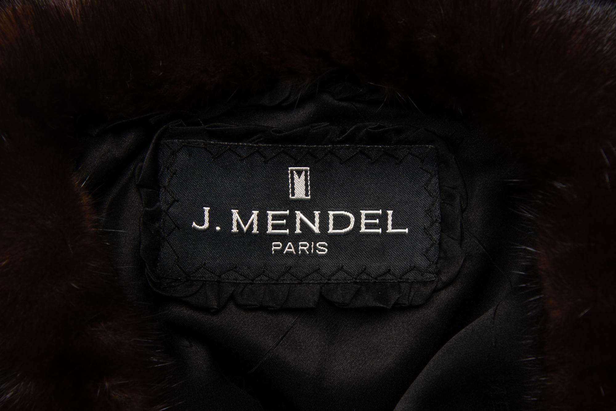 J. Mendel Wool Coat With Mink Trim