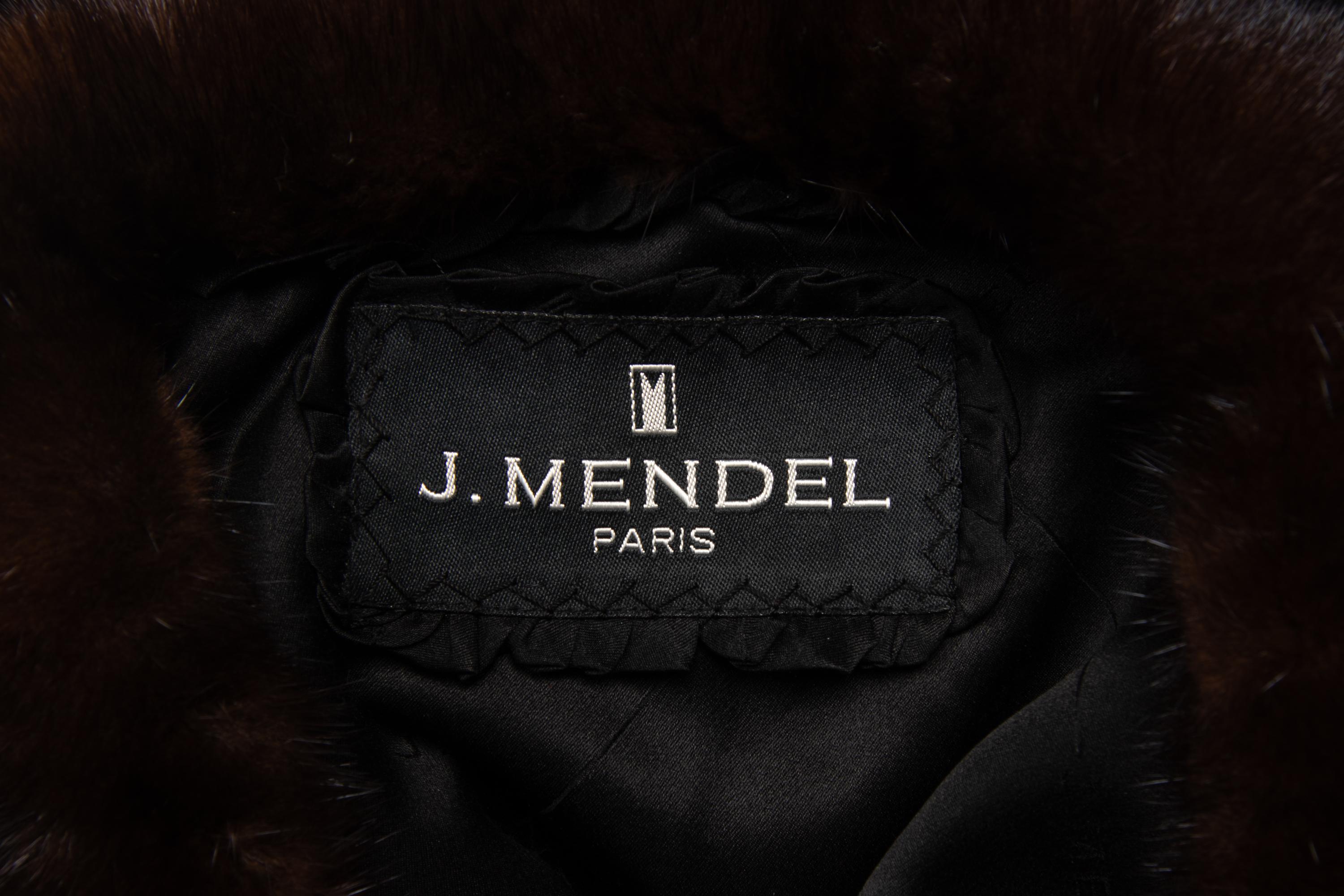 J. Mendel Wool Coat With Mink Trim