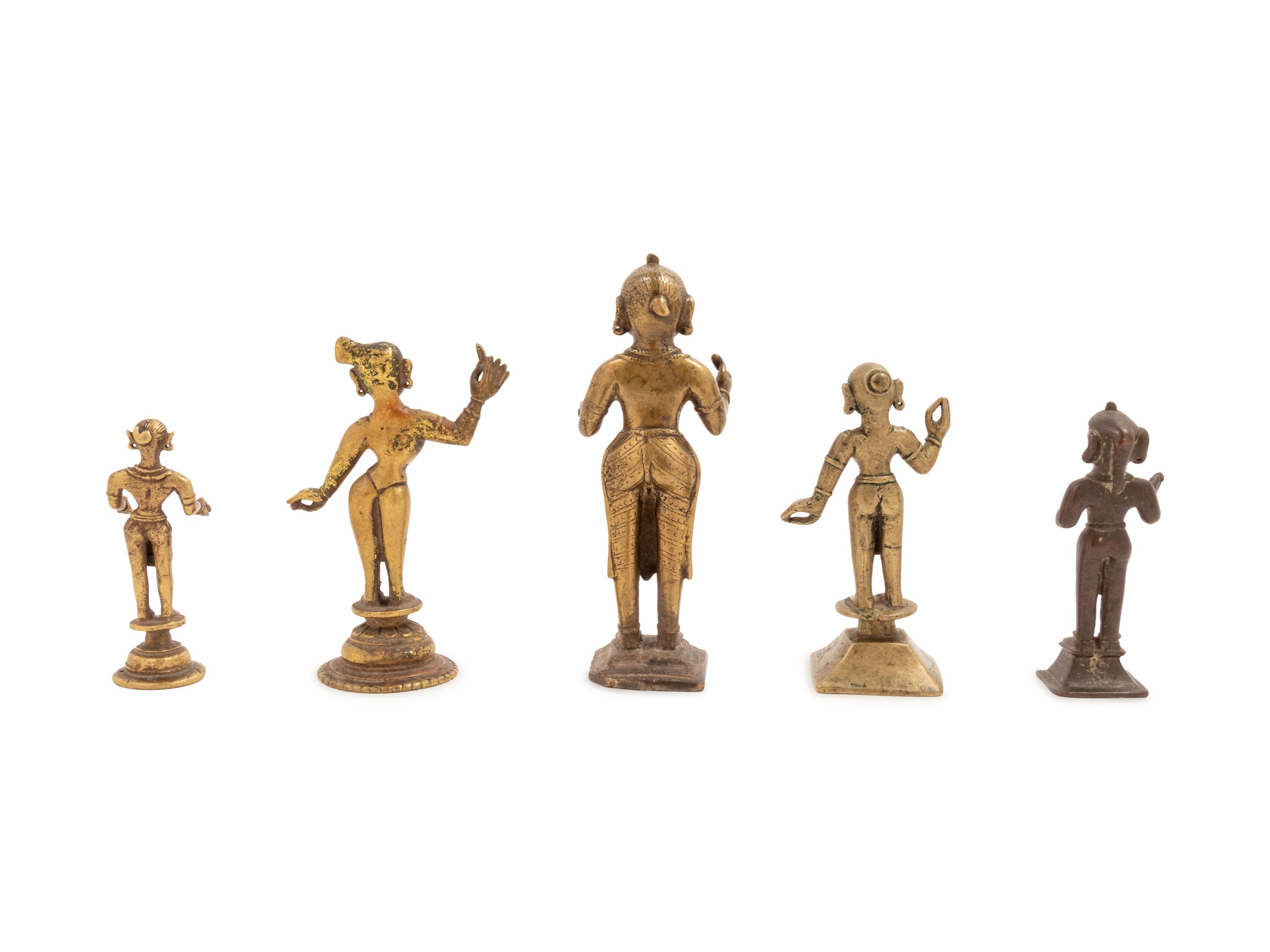 Five Indian Bronze Figures of Deities