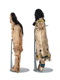Plains Beaded Hide Dolls
