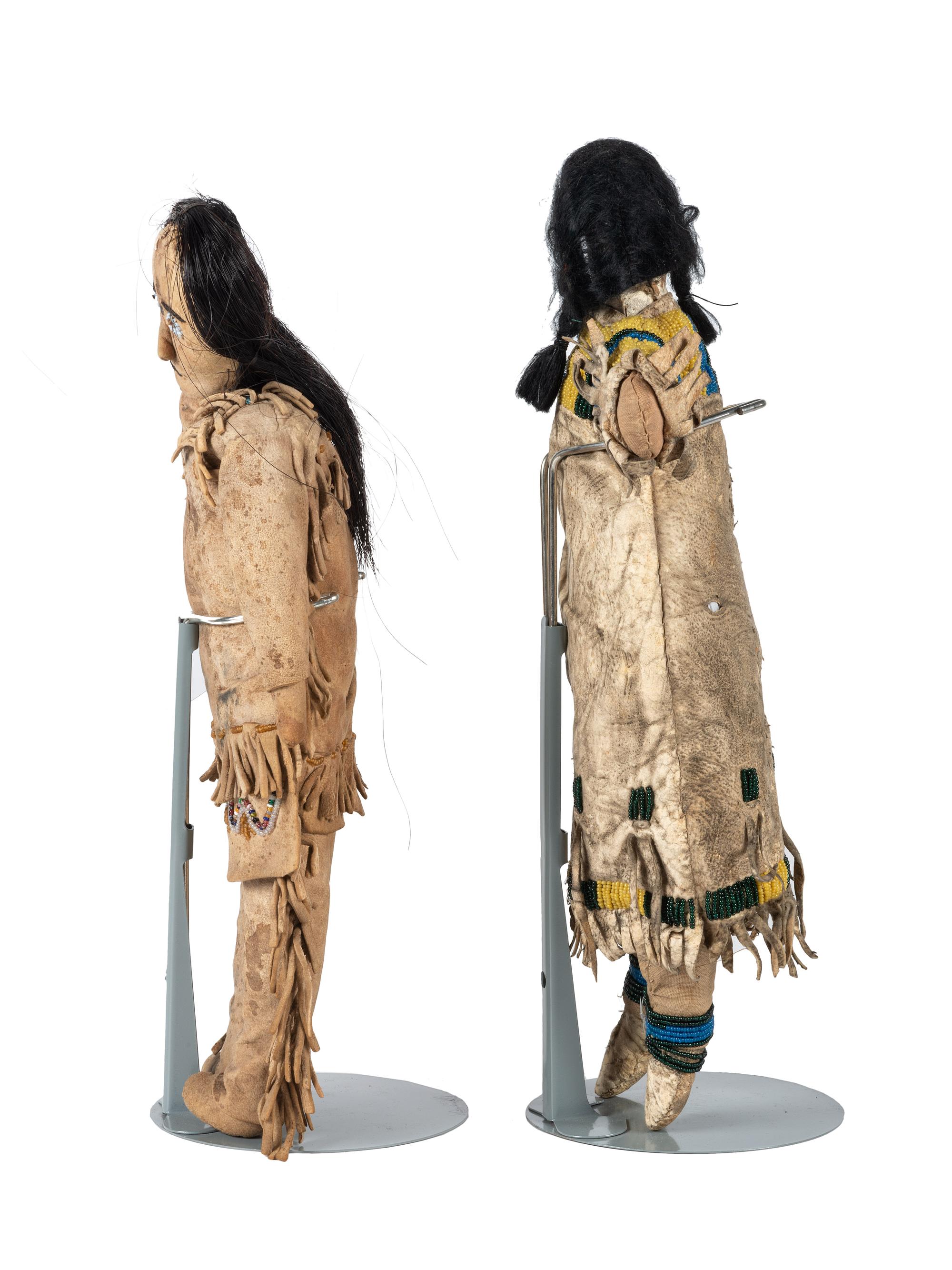 Plains Beaded Hide Dolls