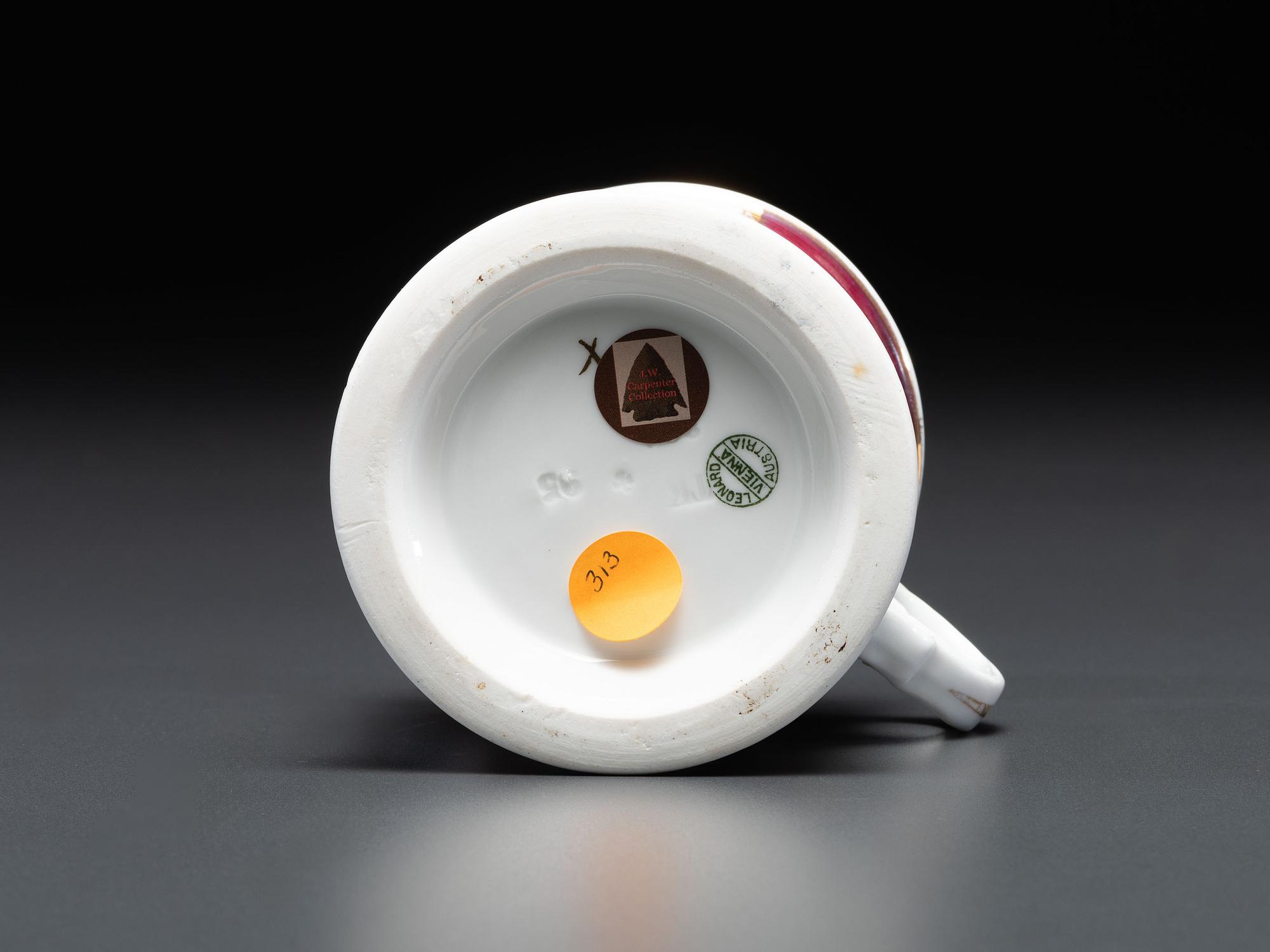 An Army Cannoneer's Porcelain Shaving Mug