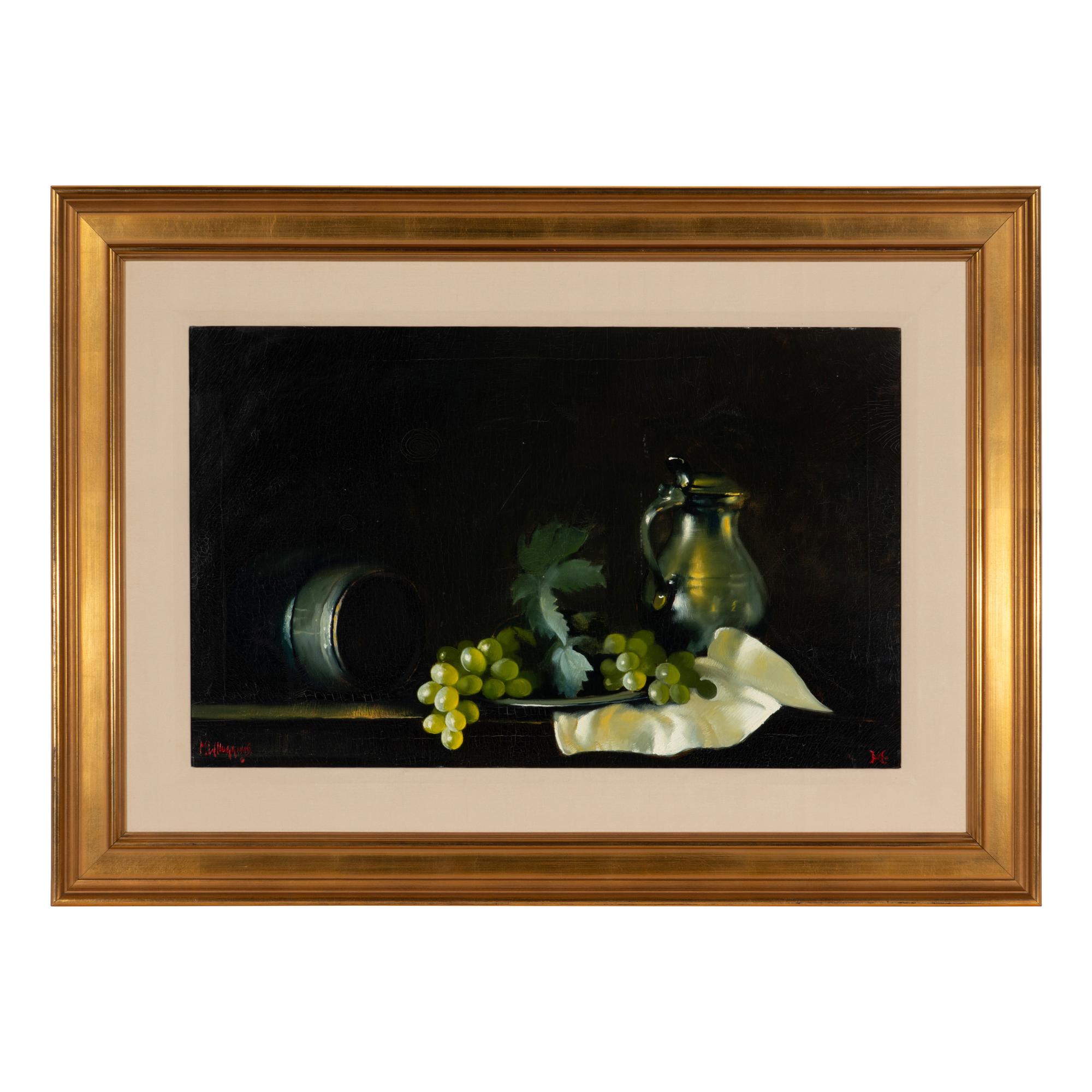 Michael Huggins (b. 1927) — Still Life with Grapes