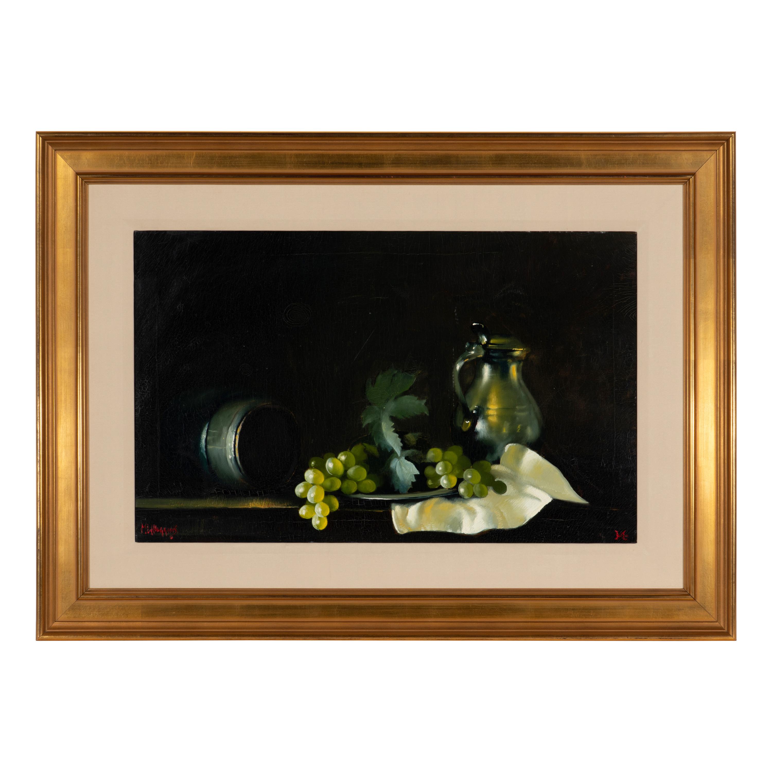 Michael Huggins (b. 1927) — Still Life with Grapes