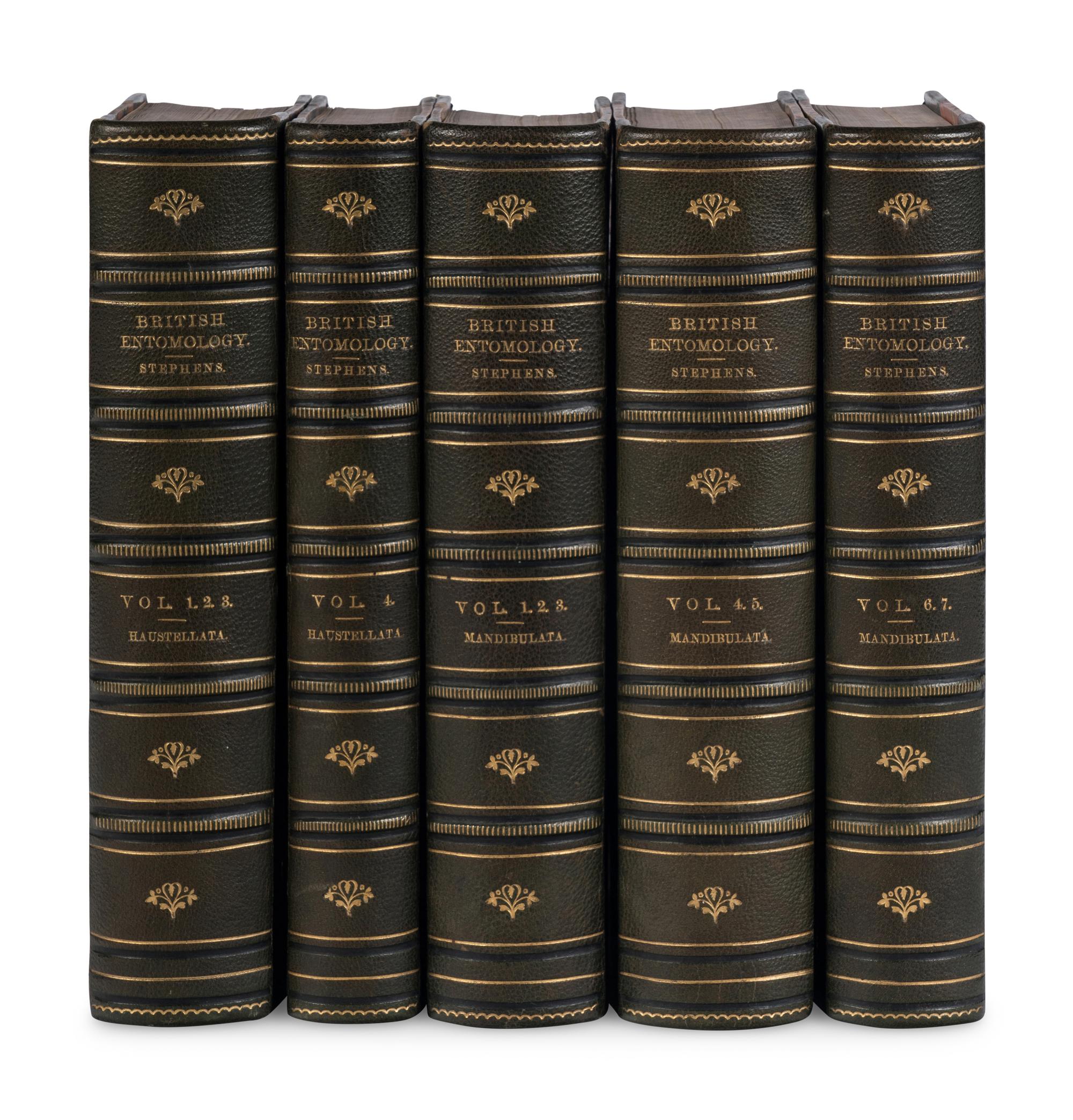[NATURAL HISTORY]. STEPHENS, James Francis (1792-1852). Illustrations of British Entomology; or, a Synopsis of Indigenous Insects . London: for the author by Baldwin and Cradock, 1828-1846.