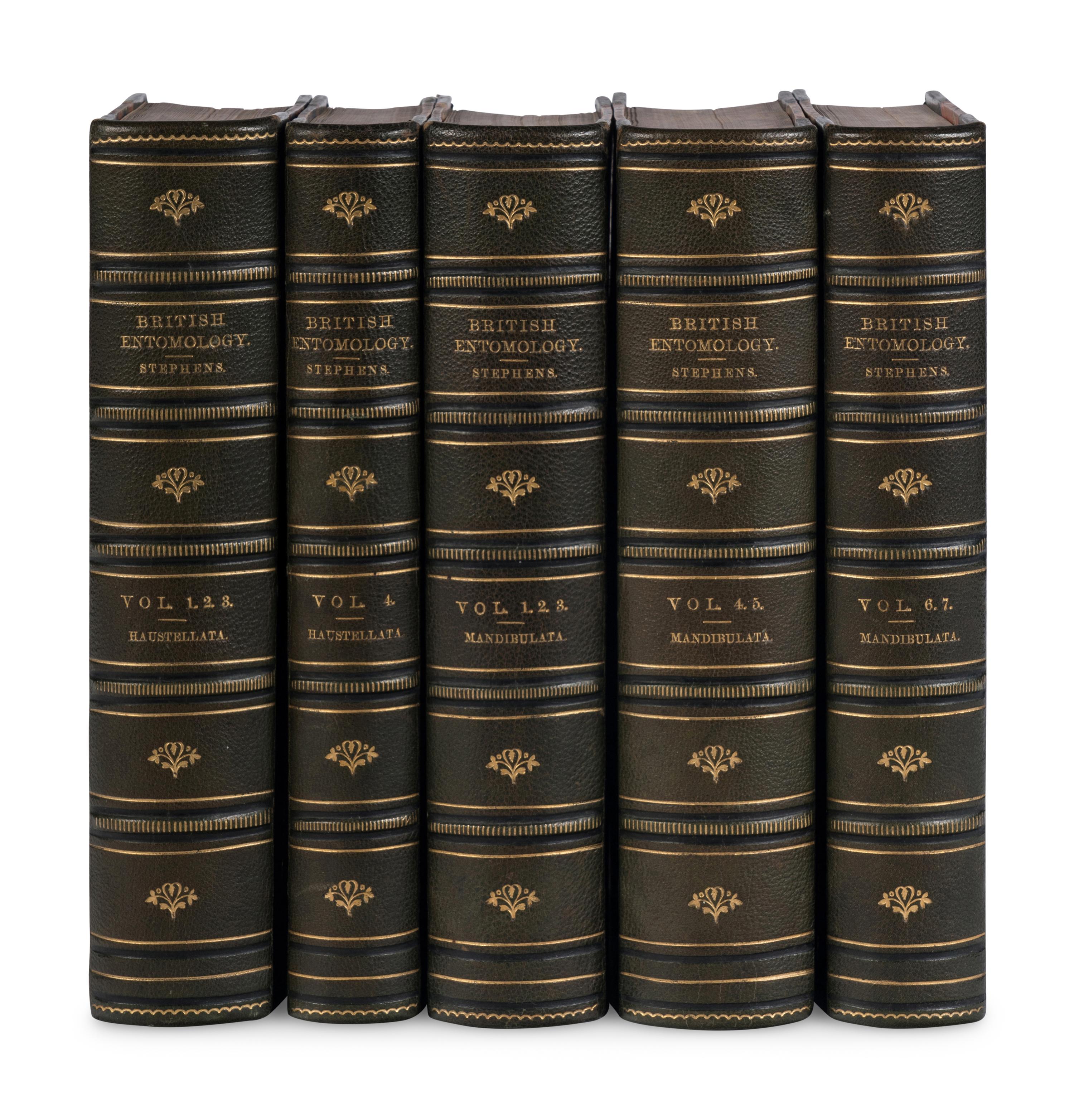 [NATURAL HISTORY]. STEPHENS, James Francis (1792-1852). Illustrations of British Entomology; or, a Synopsis of Indigenous Insects . London: for the author by Baldwin and Cradock, 1828-1846.