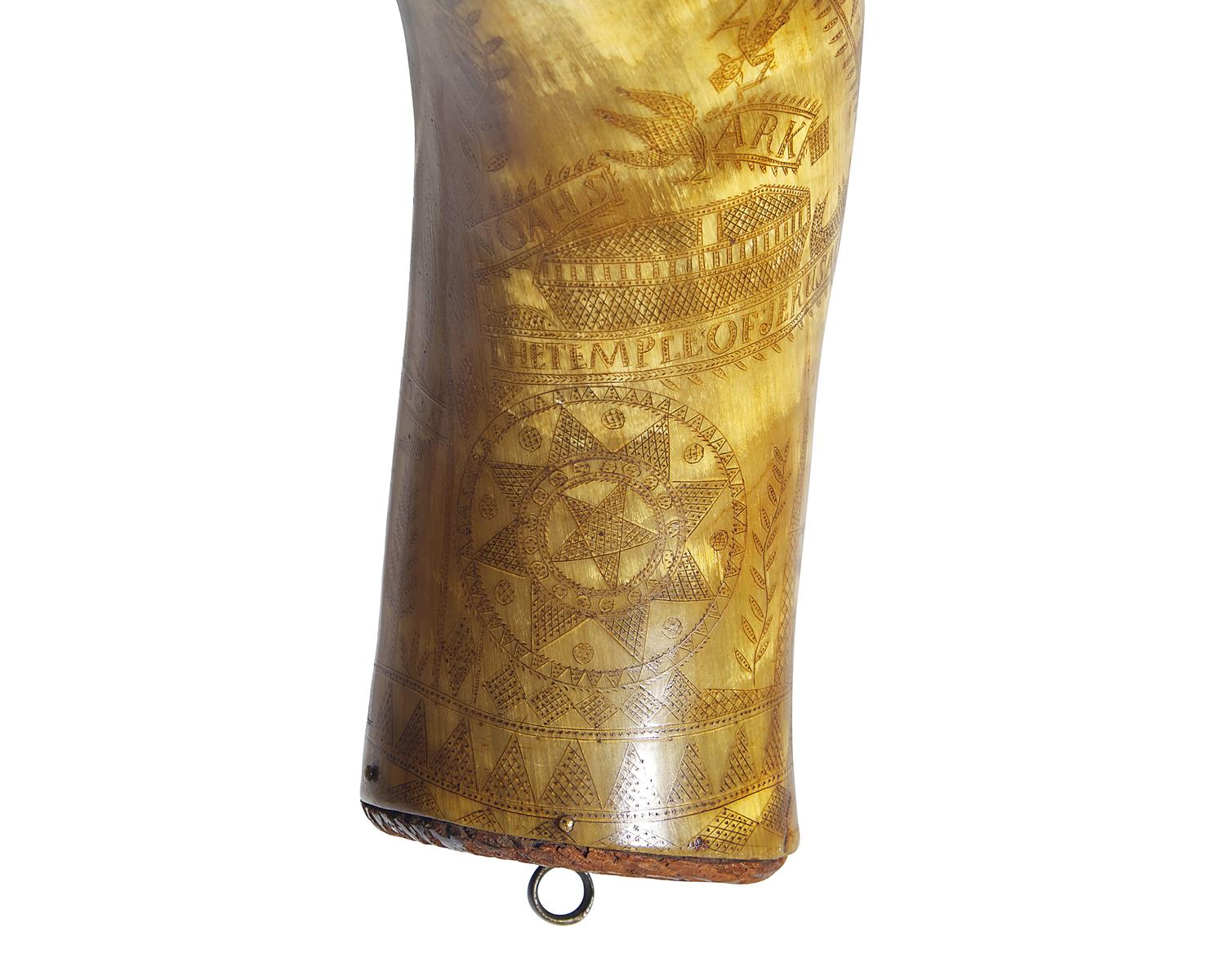 An Extraordinary Presentation Powder Horn For Thomas Splane (1758-1831) Of Virginia And Mississippi