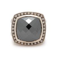 DAVID YURMAN, HEMATITE AND DIAMOND 'ALBION' RING