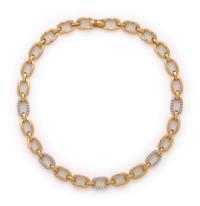 YELLOW GOLD AND DIAMOND NECKLACE