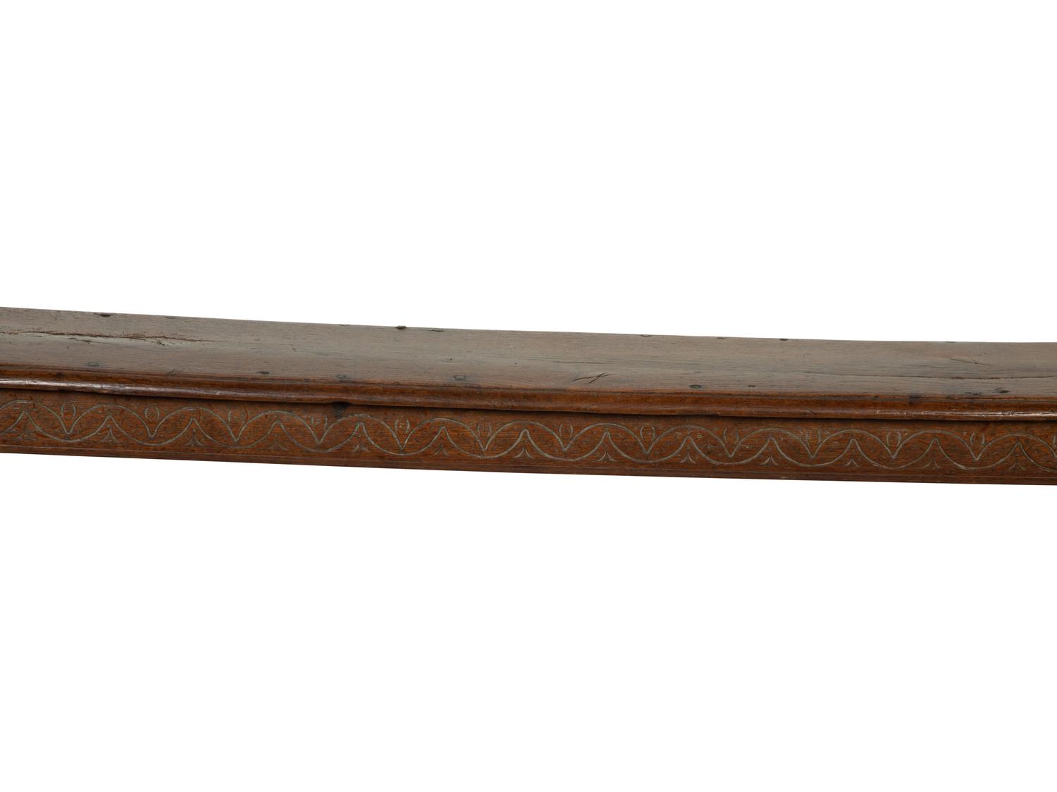 An English Oak Hall Bench