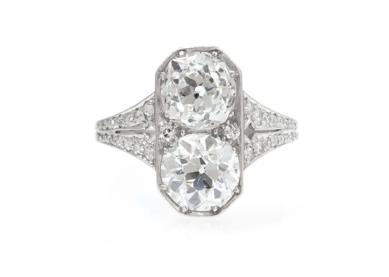 An Art Deco Platinum and Diamond Ring, Marcus & Co., 2.70 dwts.