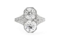 An Art Deco Platinum and Diamond Ring, Marcus & Co., 2.70 dwts.