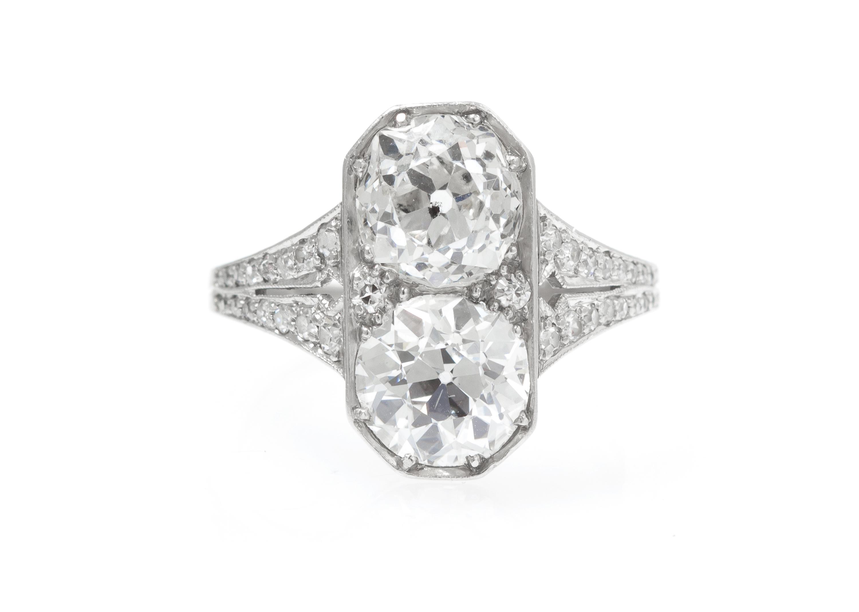 An Art Deco Platinum and Diamond Ring, Marcus & Co., 2.70 dwts.