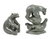 Carved Soapstone Bears
