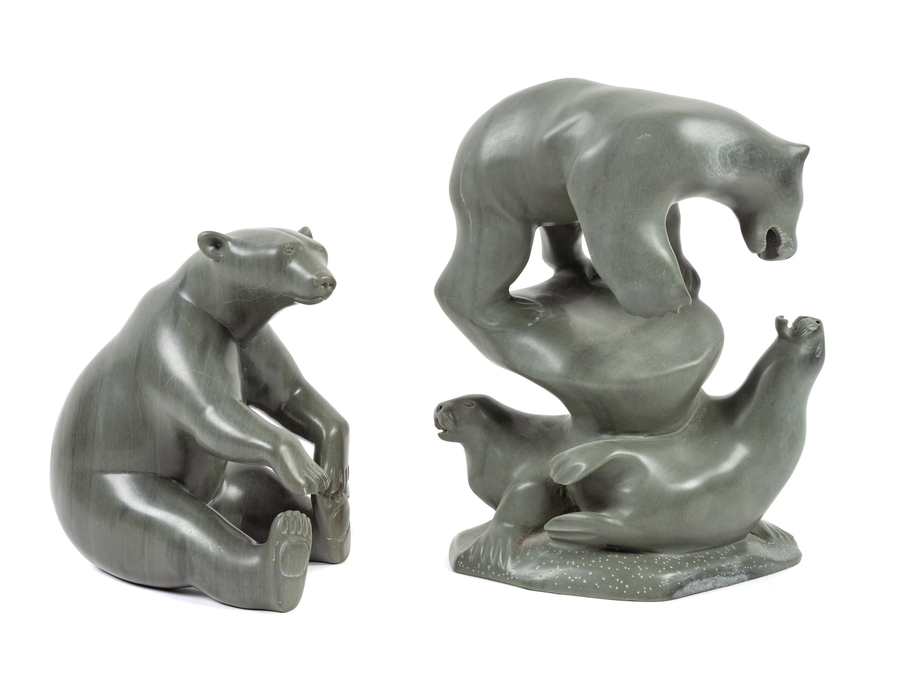 Carved Soapstone Bears