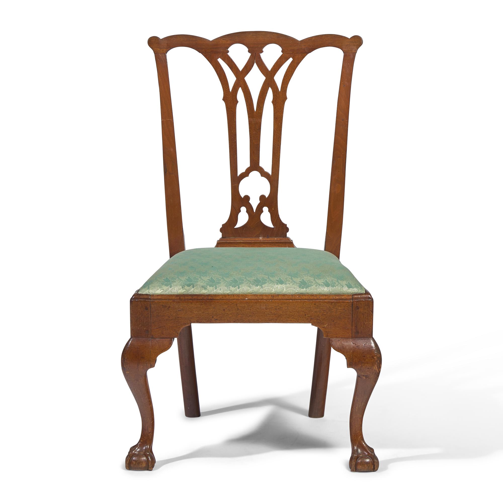 A Chippendale Carved Walnut Side Chair