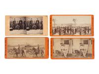 [CIVIL WAR]. A group of stereoviews featuring Union generals and personalities, incl. General Sickles & his staff.