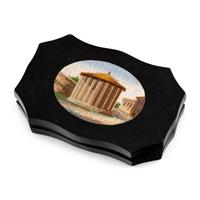 Four Grand Tour Micromosaic and Slate Paperweights