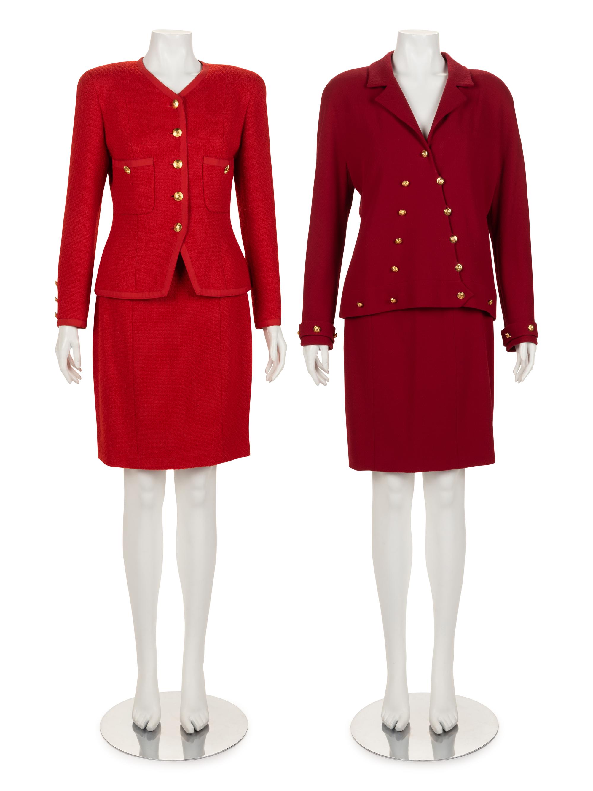 Two Chanel Two-Piece Skirt Suits, Late 1980s