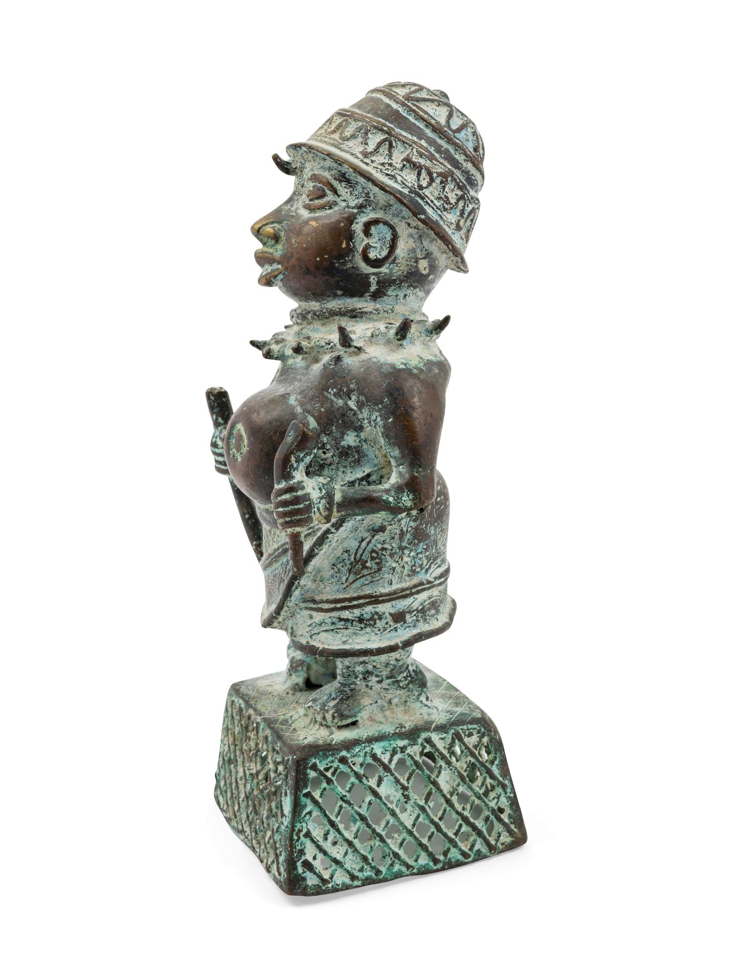 A Benin Bronze Royal Figure