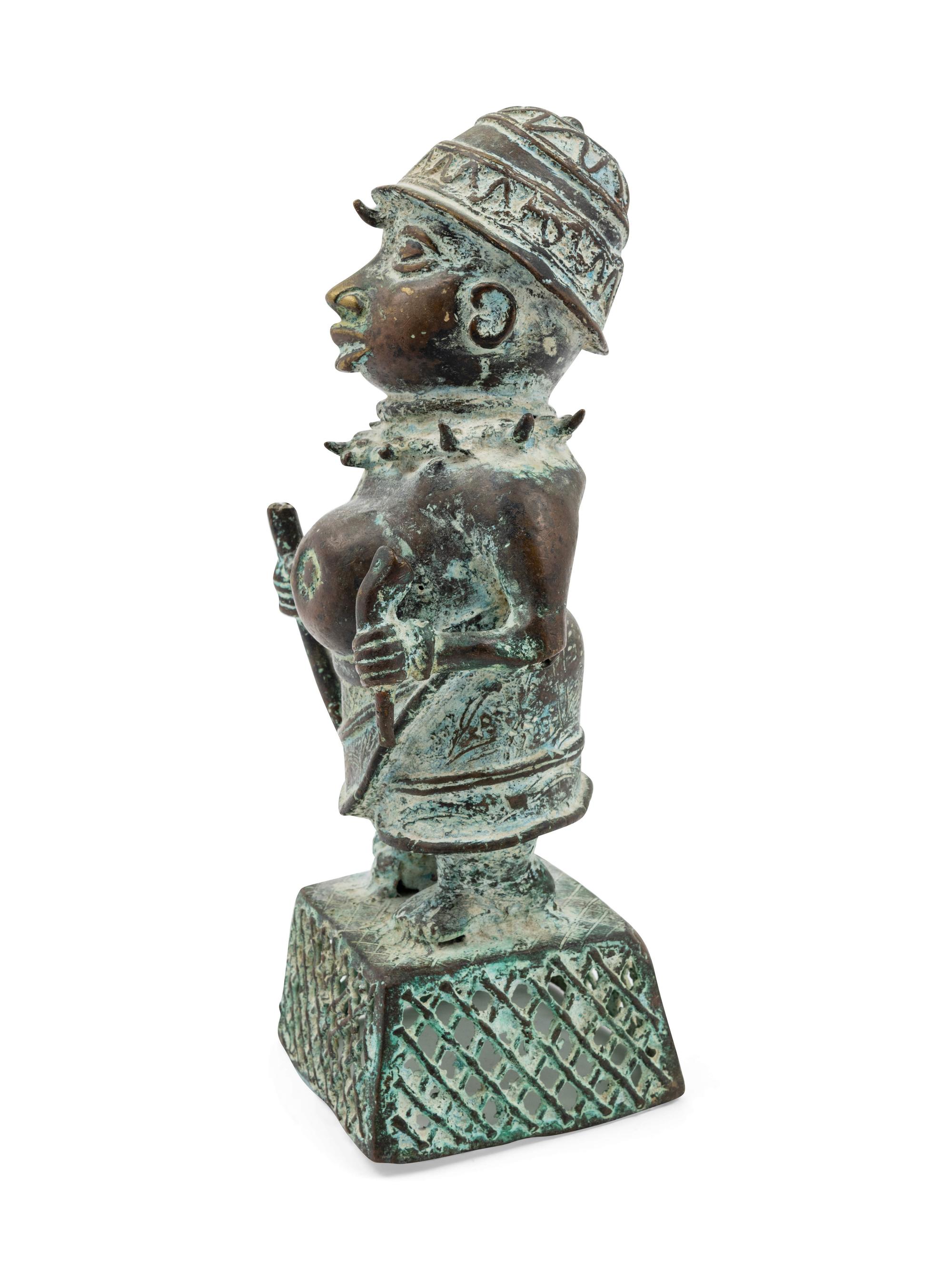 A Benin Bronze Royal Figure