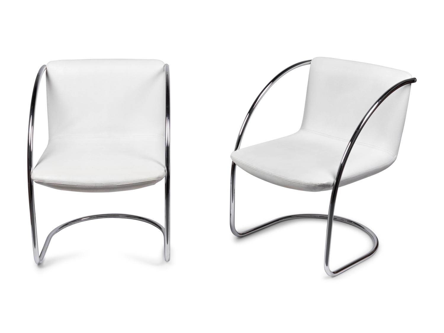 Set of Two Lens Dining Chairs, Saporiti, Italy
