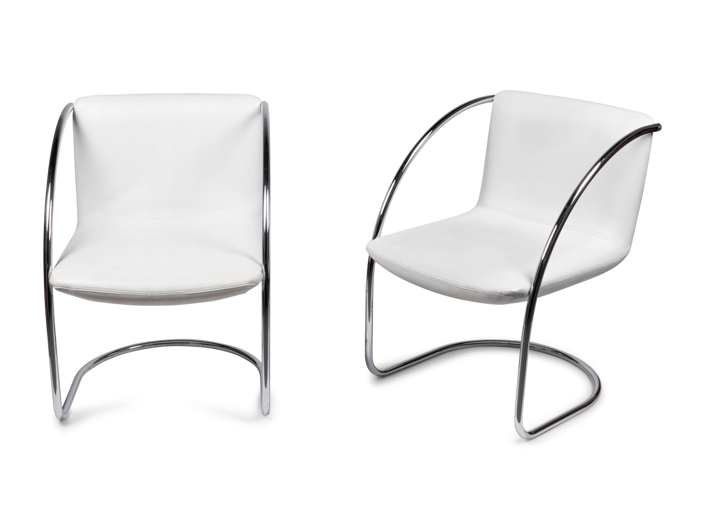 Set of Two Lens Dining Chairs, Saporiti, Italy