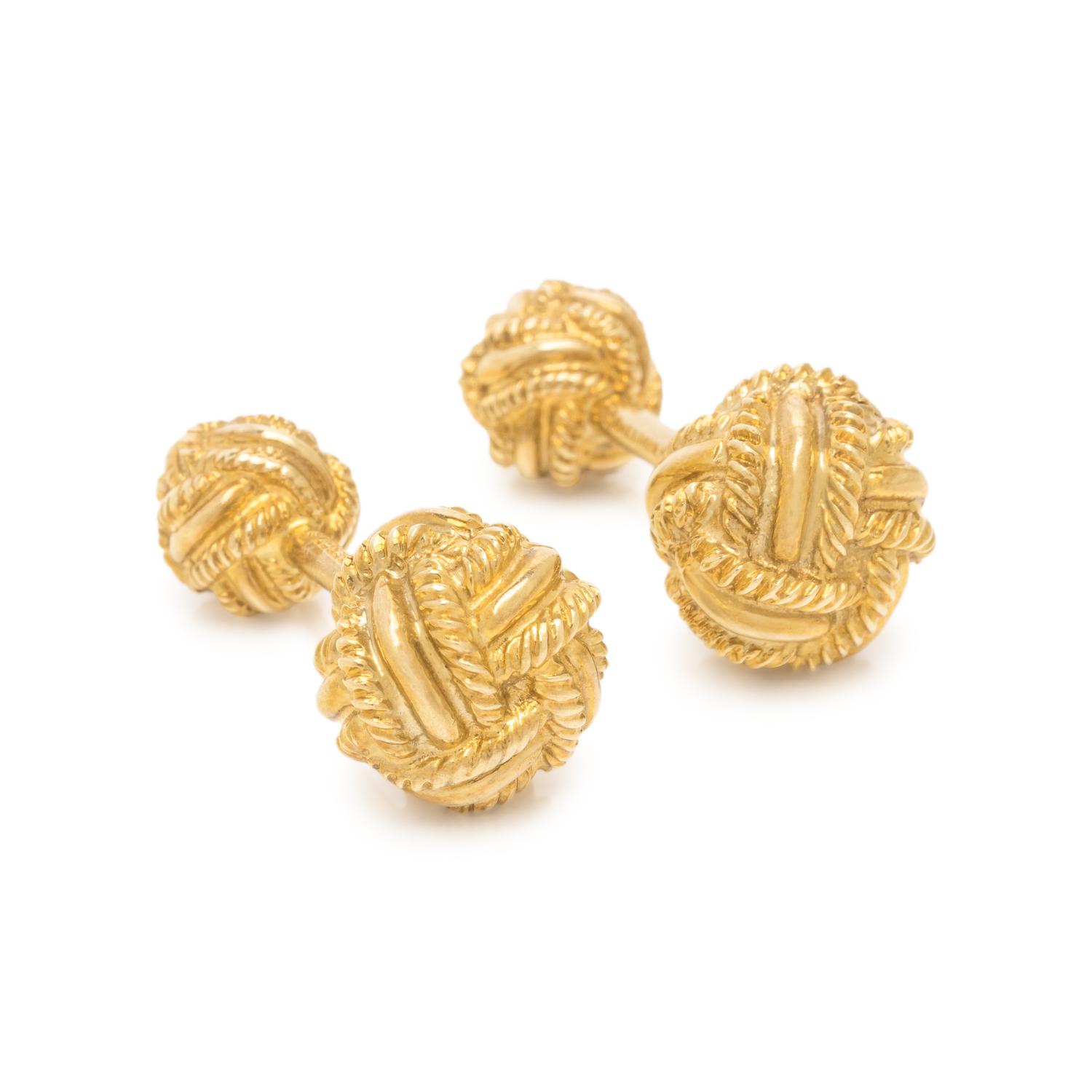 TIFFANY & CO., SCHLUMBERGER, YELLOW GOLD CUFFLINKS