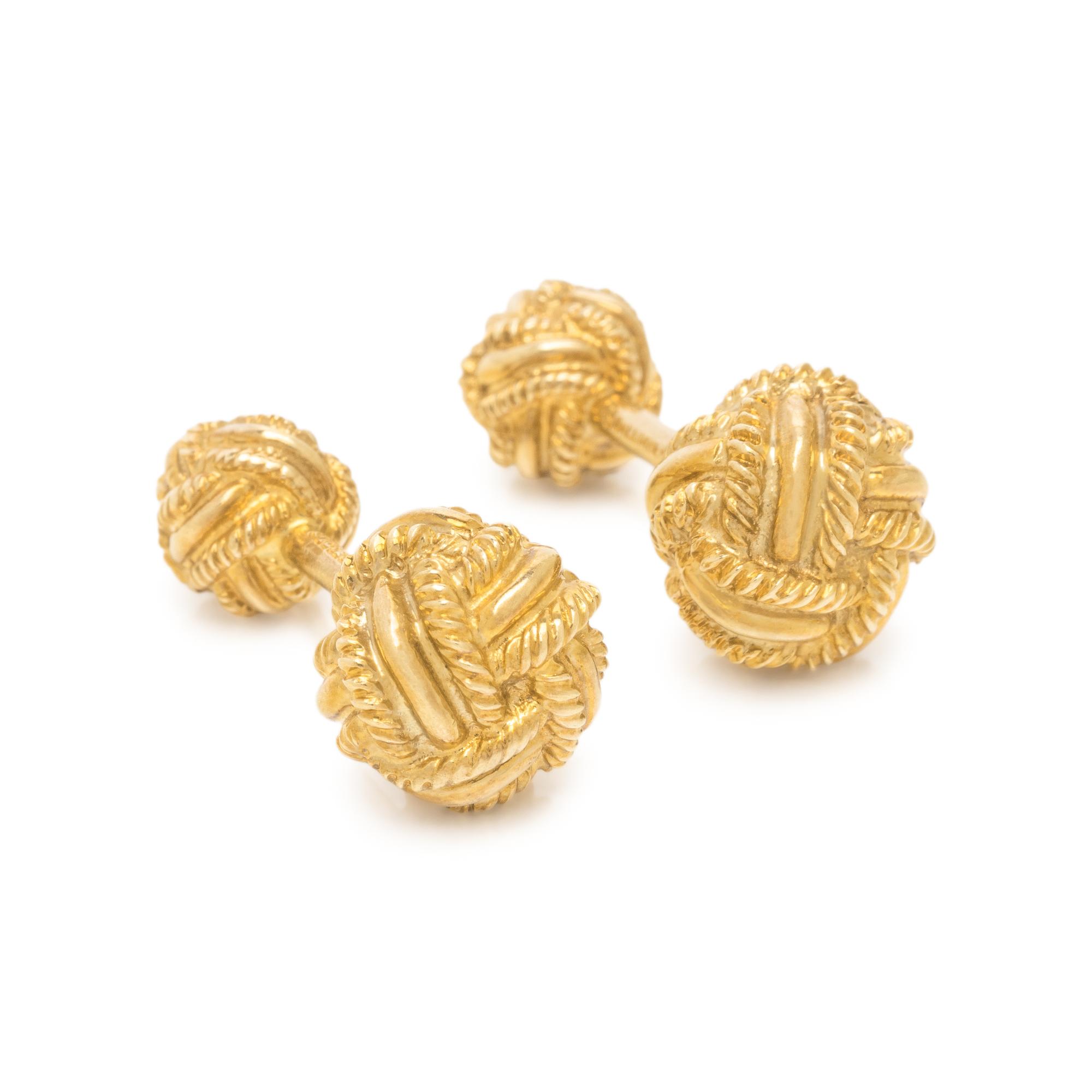 TIFFANY & CO., SCHLUMBERGER, YELLOW GOLD CUFFLINKS