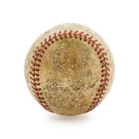 A 1936 World Series Champion New York Yankees Team Signed Baseball, Including Lou Gehrig and Joe DiMaggio (JSA Letter).