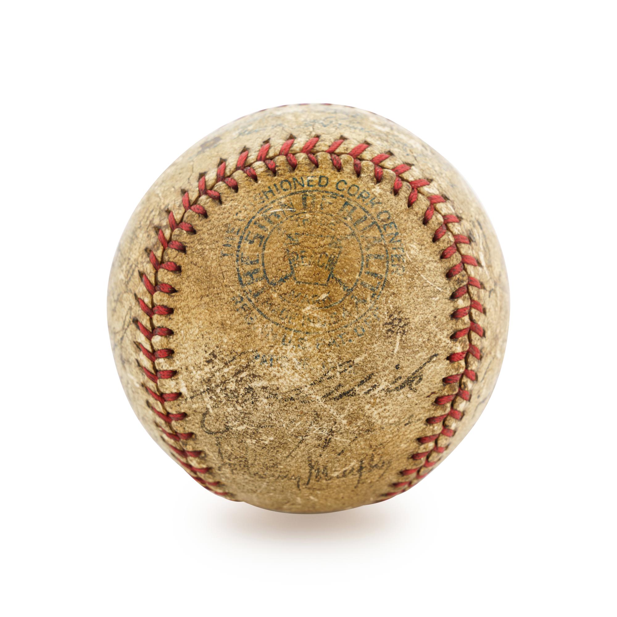 A 1936 World Series Champion New York Yankees Team Signed Baseball, Including Lou Gehrig and Joe DiMaggio (JSA Letter).