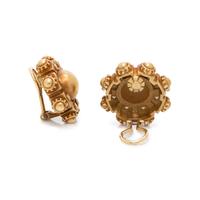KIESELSTEIN-CORD, YELLOW GOLD AND DIAMOND EARCLIPS