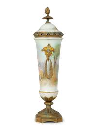 A Gilt Bronze Mounted Sèvres Style Porcelain Urn