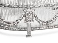 A French Silver-Plate and Cut Glass Center Bowl