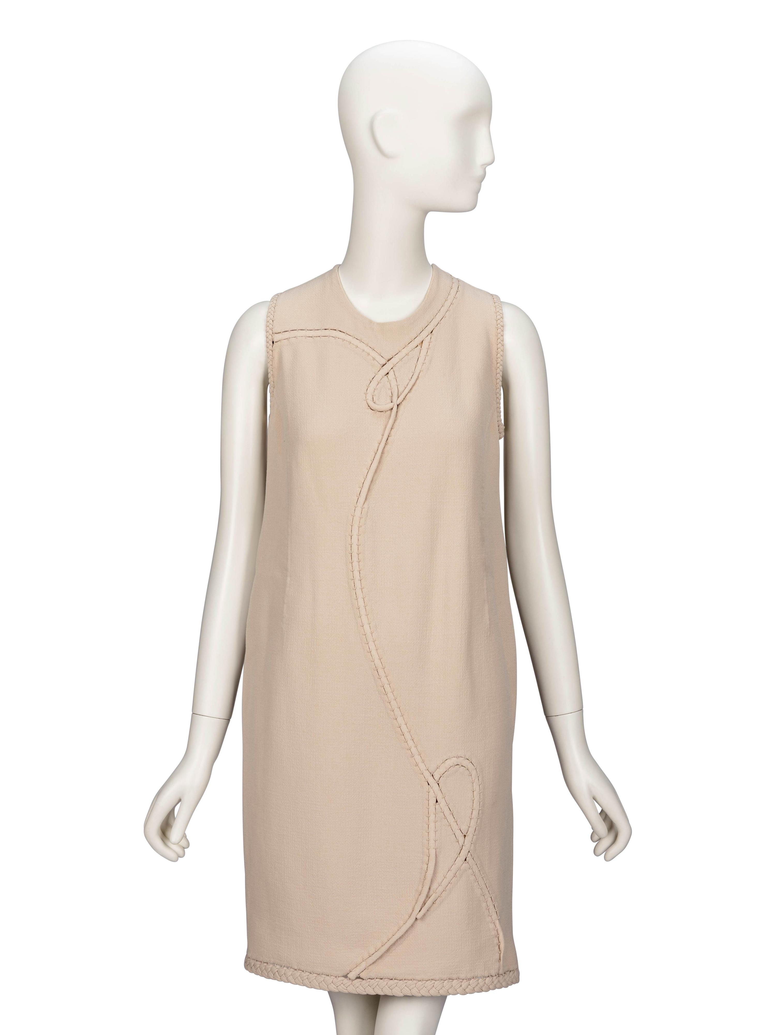Ralph Rucci Chado, Dress Ensemble in Beige Crêpe