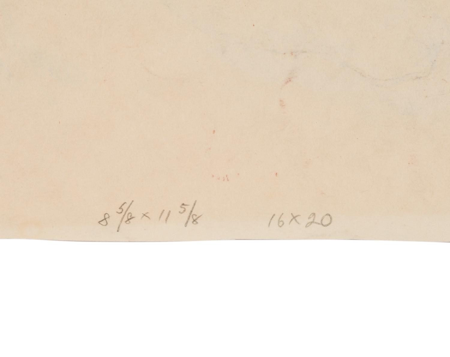 Man with Crossed Arms, with sketches of a vise-grip and a vise in the margins