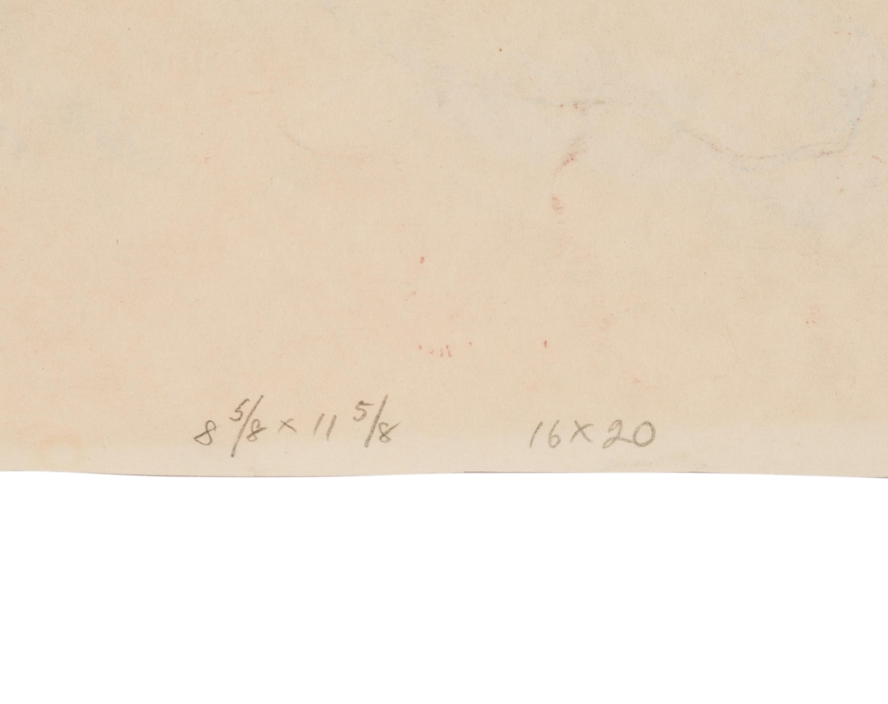 Man with Crossed Arms, with sketches of a vise-grip and a vise in the margins