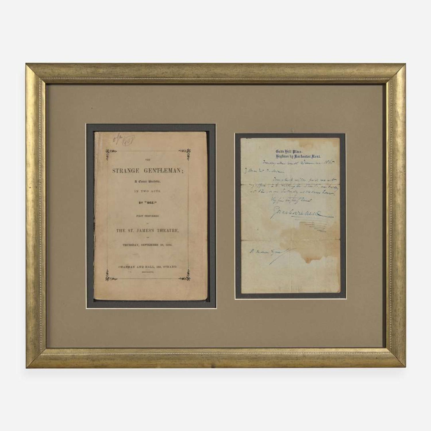 [Literature] Dickens, Charles Autograph Letter, signed