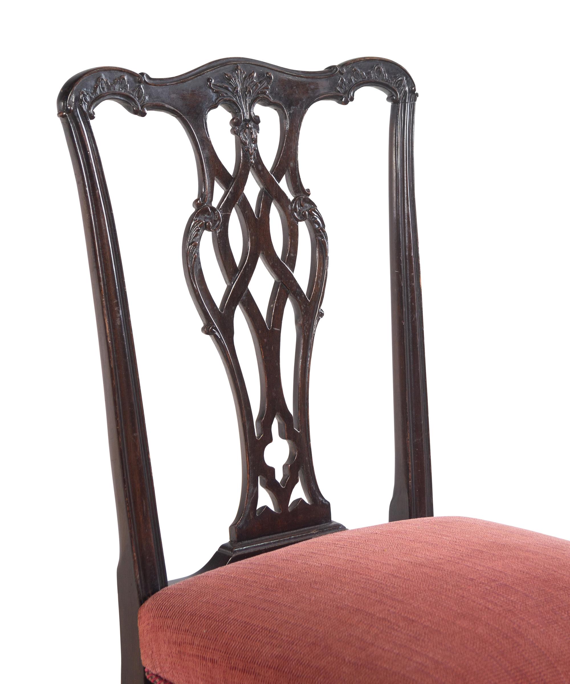 A Set of Six George III Style Mahogany Dining Chairs