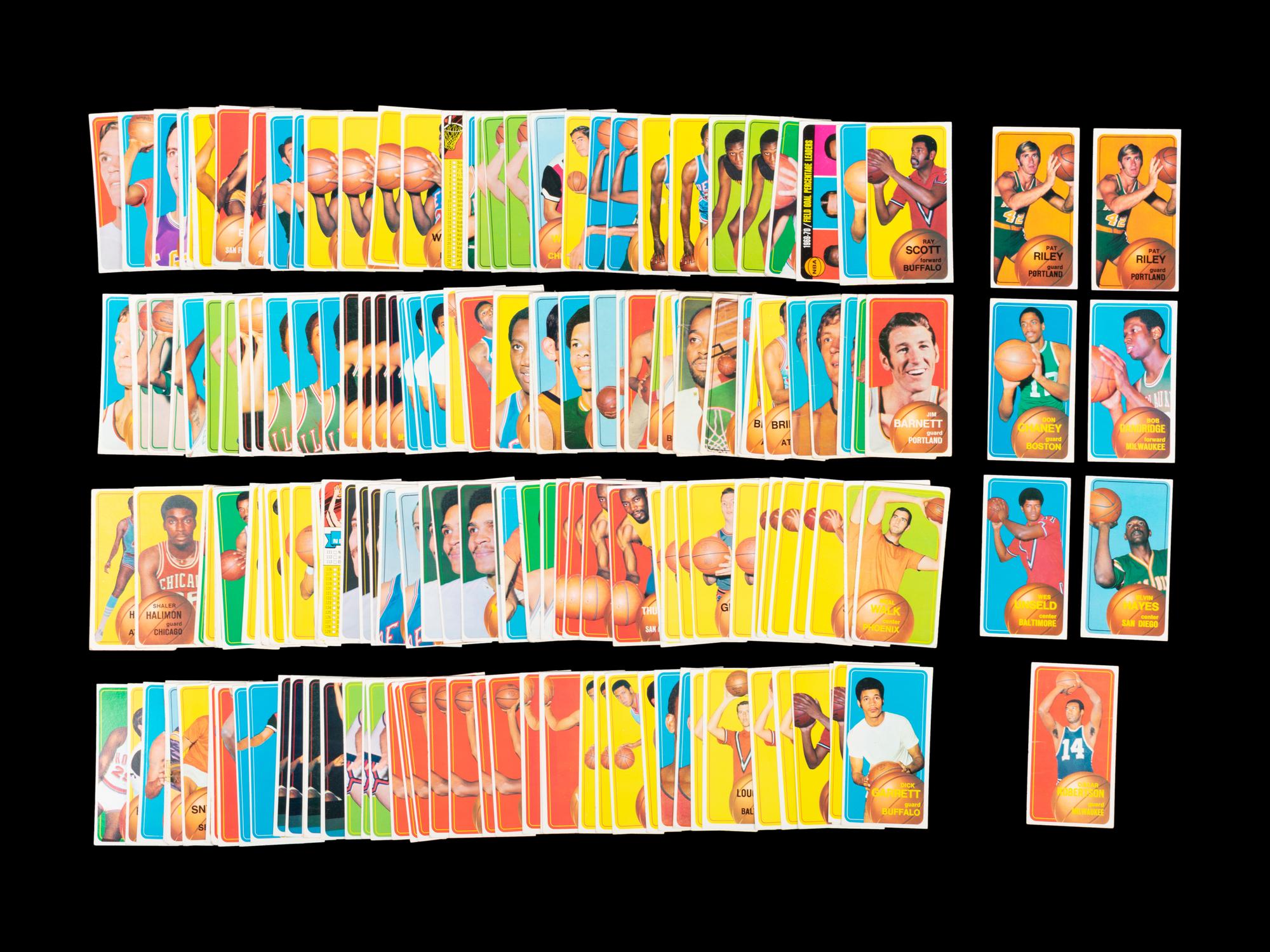 A Group of 200 1970-71 Topps Basketball Cards Including Hall of Famers and Rookies,
