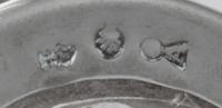 A Collection of German Silver Articles, 19th/20th Century, comprising five cups (lacking liners), an oval dish with figural decoration,