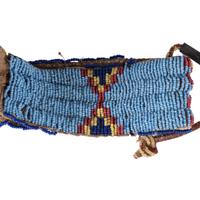 Northern Plains Wood Quirt, with Beaded Hide Wrist Strap