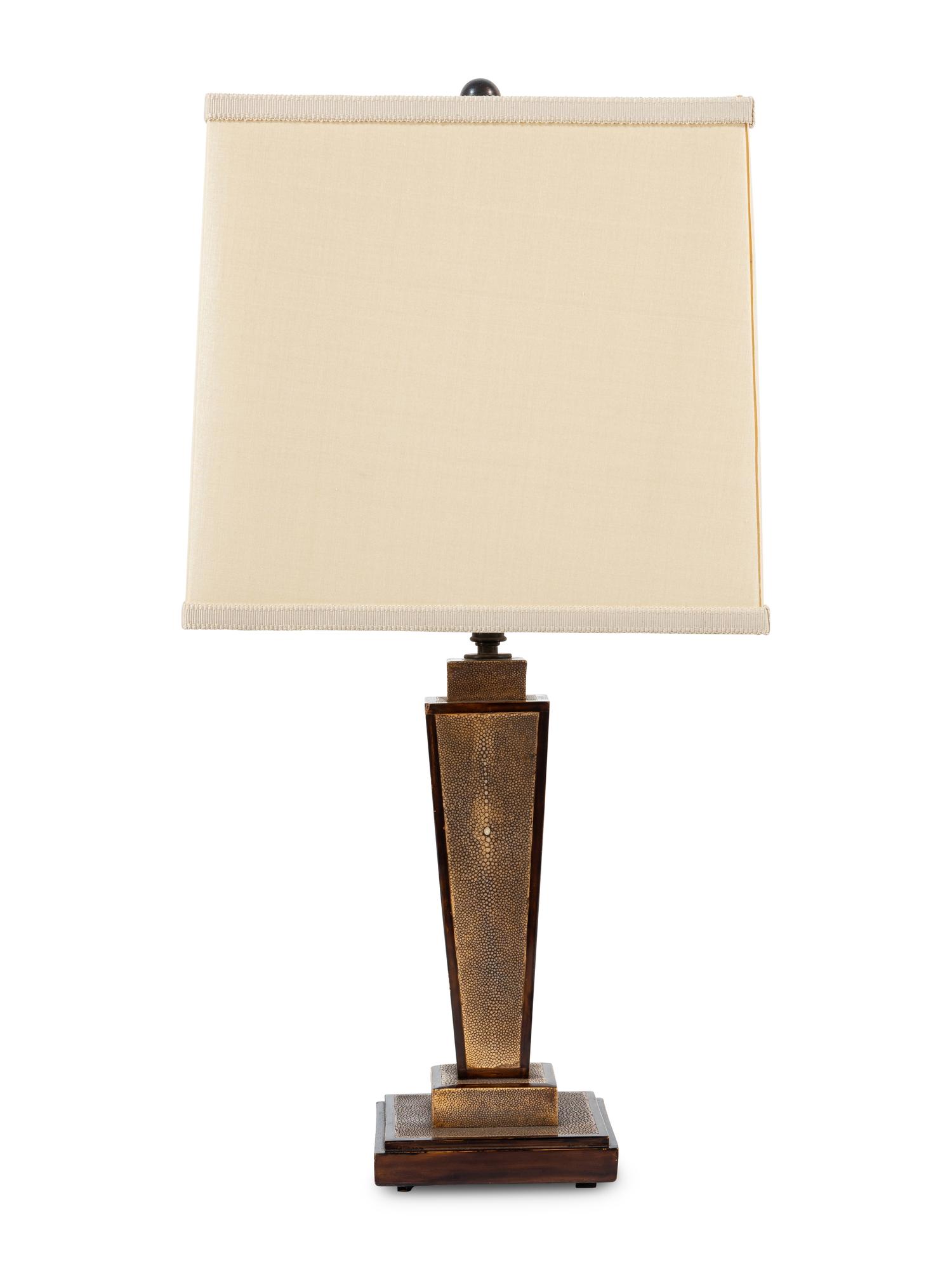 A French Shagreen Table Lamp