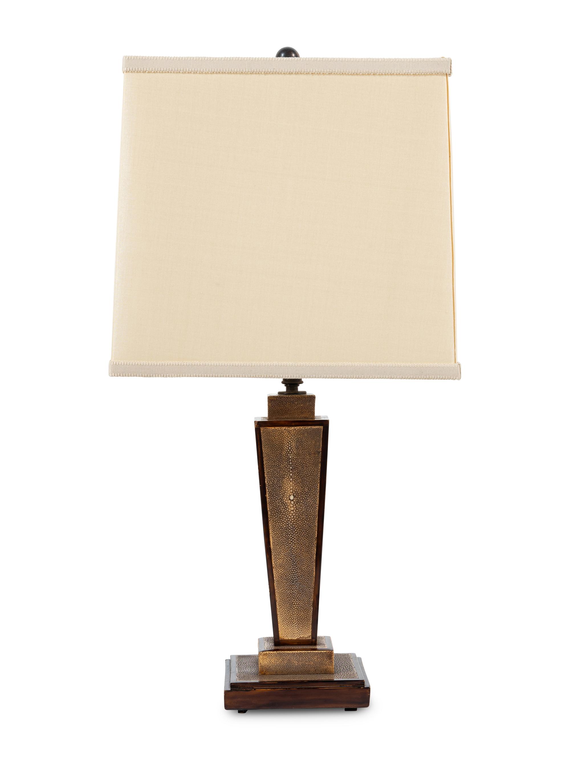 A French Shagreen Table Lamp
