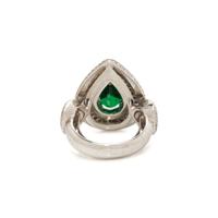 TSAVORITE GARNET AND DIAMOND RING